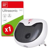 SWISSINNO Mini ultrasoon ongediertebestrijder - knaagdierbestrijder 15m² voor 230VAC: verjaagt muizen, ratten + andere knaagdieren met ultrasoon geluid, voor gebruik binnenshuis. 1x