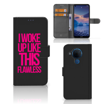 Nokia 5.4 Hoesje met naam Woke Up - Origineel Cadeau Zelf Maken Nokia 5.4 Hoesje met naam Woke Up - Origineel Cadeau Zelf Maken