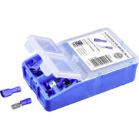 TRU COMPONENTS Assortiment kabelschoenen 6,8x0,8 mm 1.5 mm² 2.5 mm² Blauw 140 stuk(s) - thumbnail