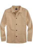 OLYMP Casual Overshirt Overshirt beige, Effen - thumbnail