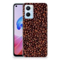 OPPO A96 | OPPO A76 Siliconen Case Koffiebonen - thumbnail