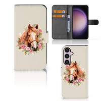 Telefoonhoesje met Pasjes voor Samsung Galaxy S24 Plus Paard