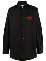 Diesel S-Dou-Plain logo-embroidered shirt - Noir - thumbnail