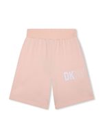 Dkny Kids short de sport en coton à logo imprimé - Rose