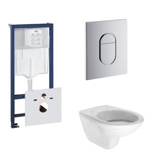 Grohe Rapid SL Toiletset set09 BWS Brussel met Grohe Arena of Skate drukplaat