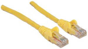 Intellinet 350525 RJ45 Netwerkkabel, patchkabel CAT 6A S/FTP 7.50 m Geel Folie afscherming, Afscherming gevlochten, Halogeenvrij 1 stuk(s)