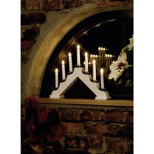 Konstsmide 7 Light Wooden Candlestick 7 gloeilamp(en)