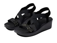 Skechers Arch Fit Rumble sandaal voor dames, Zwart, 37 EU