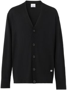 Burberry cardigan à col v - Noir