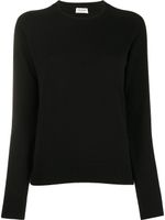 Saint Laurent pull nervuré en cachemire - Noir