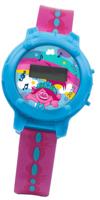 Trolls horloge digitaal meisjes 19 cm PVC roze/blauw