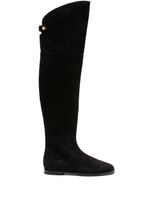 Maison Skorpios bottes Tania en daim - Noir