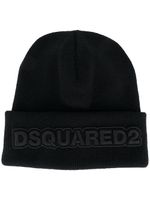 DSQUARED2 bonnet à logo brodé - Noir