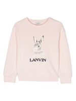 Lanvin Enfant sweat en coton à imprimé graphique - Rose - thumbnail