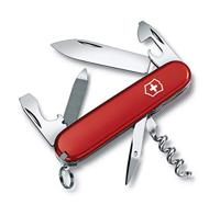 Victorinox Taschenmesser Sportsman (12 Funktionen, Gr. Klinge, Dosenöffner, Pinzette, Korkenzieher, Nagelfeile) rot
