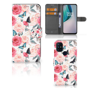 OnePlus Nord N10 Hoesje Butterfly Roses