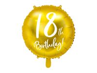 Folieballon 18th Birthday goud (45cm) - thumbnail