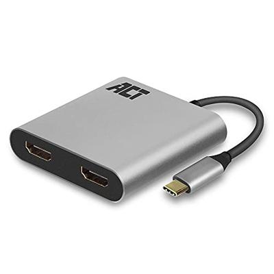 ACT AC7012 USB-C to HDMI dual monitor MST female adapter 4K