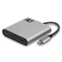 ACT AC7012 USB-C to HDMI dual monitor MST female adapter 4K