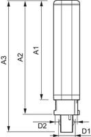 Philips Lighting 54125800 Compacte fluorescentielamp-lamp Energielabel F (A - G) G24d-3 Staaf 8.5 W = 26 W Neutraalwit (Ø x l) 28.40 mm x 170.10 mm Incl. - thumbnail