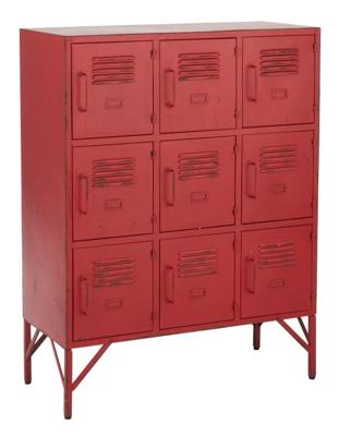 J-Line Lockerkast 'Rodolf' kleur Rood