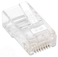 Intellinet 790055 Intellinet verpakking van 100 stuks Cat5e modulaire RJ45-stekker UTP 2-voudige klem voor gevlochten draad 100 stekkers per pot 790055 - thumbnail