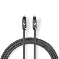 Nedis CATB25000GY10 Digitale Audiokabel Toslink Male - Toslink Male Gun Metal Grey Gevlochten Kabel - thumbnail