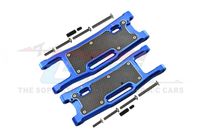 GPM - Traxxas Sledge Aluminium 6061-T6 Rear Lower Arms Set, Blue + Carbon Fibre Dust Proof Protection Plate - thumbnail