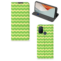 OnePlus Nord N100 Hoesje met Magneet Waves Green - thumbnail