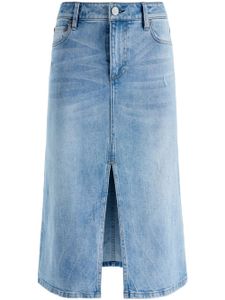 alice + olivia jupe Rye en jean à taille basse - Bleu