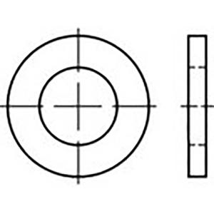 Onderlegring 28 mm 40 mm Staal Verzinkt 100 stuk(s) TOOLCRAFT TO-6865821