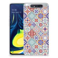 Samsung Galaxy A80 TPU Siliconen Hoesje Tiles Color - thumbnail