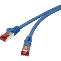 Renkforce RF-4942810 RJ45 Netwerkkabel, patchkabel CAT 6 S/FTP 0.50 m Blauw Snagless, Vergulde steekcontacten, Vlambestendig 1 stuk(s) - thumbnail