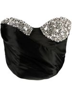 AREA crystal-embellished strapless top - Noir