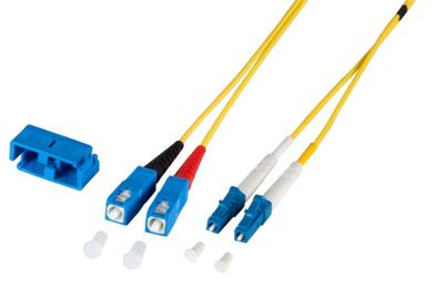 EFB Elektronik O0360.0,5 Glasvezel kabel 0,5 m LSZH OS2 LC SC Geel
