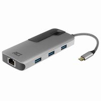 ACT USB-C 4K multiport adapter met HDMI, USB-A, LAN, USB-C PD Pass-Through 60W - thumbnail