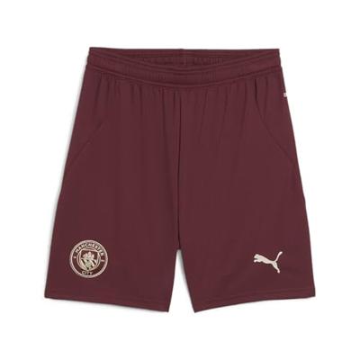 PUMA Manchester City voetbalshorts voor kinderen 2024/25, wijnrood, 152