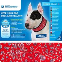 Halsband voor hond aqua coolkeeper red western 27-34 CMX4 CM
