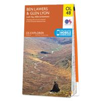 Wandelkaart - Topografische kaart OL48 OS Explorer Map Ben Lawers & Gl - thumbnail