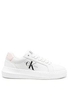 Calvin Klein baskets lacées à logo imprimé - Blanc