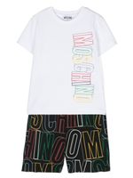 Moschino Kids ensemble haut-short à logo imprimé - Blanc