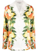 Stella McCartney fruit-print silk shirt - Blanc - thumbnail