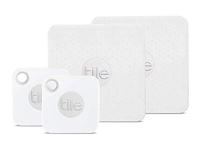 Tile Mate met verwisselbare batterij en Tile Slim - sleutelvinder. Portemonneevinder. Artikelzoeker - 4-pack (2 x Mate, 2 x slim)