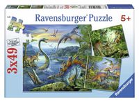 Ravensburger puzzel 3x49 stukjes dinosauriÃ«rs