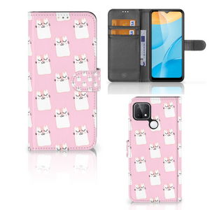 OPPO A15 Telefoonhoesje met Pasjes Sleeping Cats