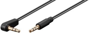 goobay AUX Audio Connector Cable, 3.5 mm Stereo kabel 1 meter, 90°