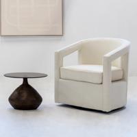 Draaifauteuil Alma Bouclé Beige - Giga Meubel