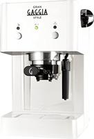 Gaggia RI8423/21 - GranGaggia Style White handmatig koffiezetapparaat voor espresso, voor malen en pads, 15 bar, 1 l, wit