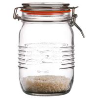 Urban Living Weckpot/inmaakpot - 1L - glas - met beugelsluiting - D14 x H17 cm   - - thumbnail