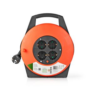 Nedis PECCR10 power uitbreiding 10 m 4 AC-uitgang(en) Binnen Zwart, Oranje